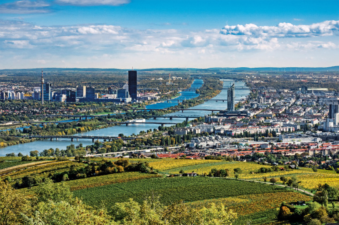 Blick vom Kahlenberg auf Wien.
